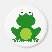 Grenouille avec du charme de bande dessinée aimant pour réfrigérateur