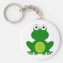 Grenouille avec du charme de bande dessinée porte-clés