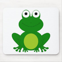 Grenouille avec du charme de bande dessinée tapis de souris