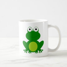 Grenouille avec du charme de bande dessinée tasse