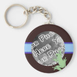 Grenouille bleue et Lotus Keychain Porte-clef