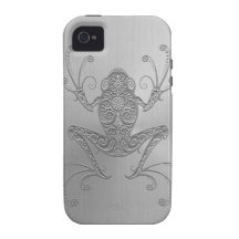 Grenouille d'arbre d'acier inoxydable coque Case-Mate iPhone 4