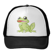 Grenouille de Taureau verte de bande dessinée Casquette