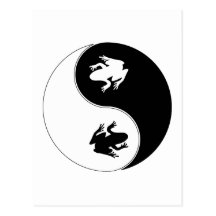 Grenouille de Yin Yang Cartes Postales