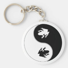 Grenouille de Yin Yang Porte-clef