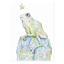 Grenouille d'observation des étoiles carte postale