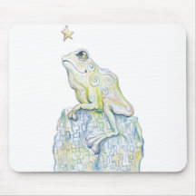 Grenouille d'observation des étoiles tapis de souris