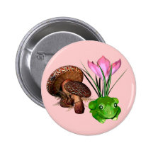 Grenouille et champignon pin's