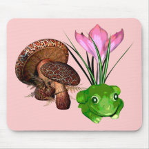 Grenouille et champignon tapis de souris