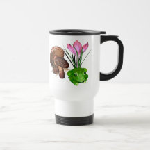 Grenouille et champignon tasse