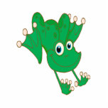 grenouille heureuse mignonne de bande dessinée de  découpages en acrylique