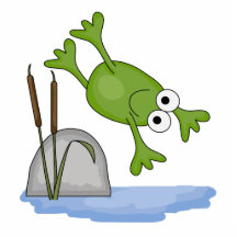 grenouille idiote de plongée découpages en acrylique