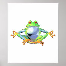 Grenouille méditante posters