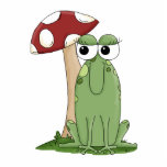 Grenouille mignonne de bande dessinée avec la conc photo sculptures