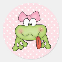 Grenouille mignonne de fille de Toadally Autocollants