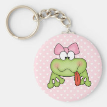 Grenouille mignonne de fille de Toadally Porte-clef