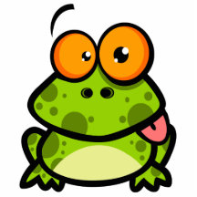 grenouille mignonne maladroite collant la langue découpages en acrylique