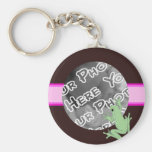 Grenouille rose et Lotus Keychain Porte-clés