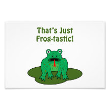 Grenouille verte de bande dessinée qui est juste G Photographe