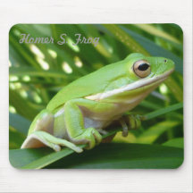 Grenouille verte Mousepad Tapis De Souris