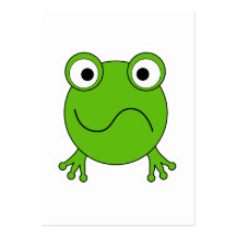 Grenouille verte. Regard confus Cartes De Visite Personnelles