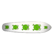 Grenouille verte. Regard confus Skateboards Cutomisables