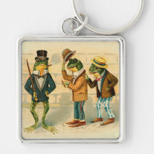 Grenouilles victoriennes porte-clef