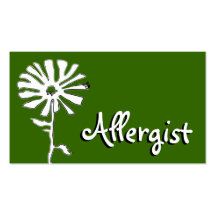 Gribouillis de fleur d'allergologiste cartes de visite personnelles