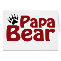 Griffe d'ours de papa carte de vœux