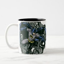 Griffonnage 2 de crânes/encre de Batman Mug À Café