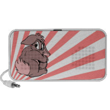 Griffonnage adorable de bande dessinée de lapin haut-parleurs