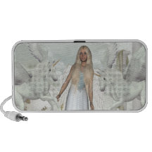 Griffonnage de beauté d'ange de Pegasi de licorne Haut-parleur iPod