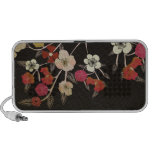 Griffonnage de fleurs de fleurs de cerisier haut-parleurs ordinateur portable