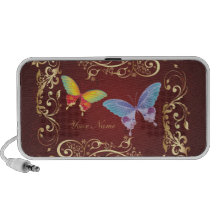 Griffonnage de l'art 1 de papillon haut-parleurs portables