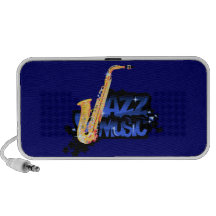 griffonnage de musique de jazz haut-parleur ordinateur portable