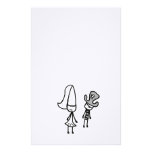 Griffonnage de princesse et de pirate papier à lettre personnalisé