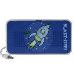 Griffonnage de vert bleu de Rocket Haut-parleur iPod