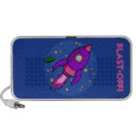 Griffonnage pourpre rose de Rocket Haut-parleur Notebook