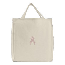 Griffonnage rose de ruban de conscience sac en toile