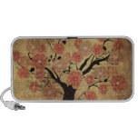 Griffonnage vintage de cerisier haut-parleurs mobiles