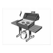 Gril de barbecue cartes postales