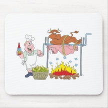 Gril grillons BBQ barbecue Tapis De Souris