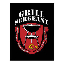 Gril sergent barbecue été 4 juillet cartes postales