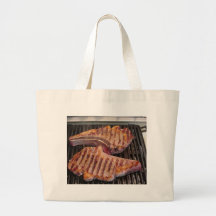 Griller le dîner de nourriture de biftecks sacs en toile