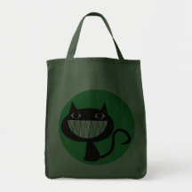 Grimaçant le sac fourre-tout à épicerie de chat (v