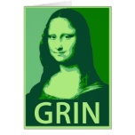 Grimace de Mona Lisa Carte De Vœux