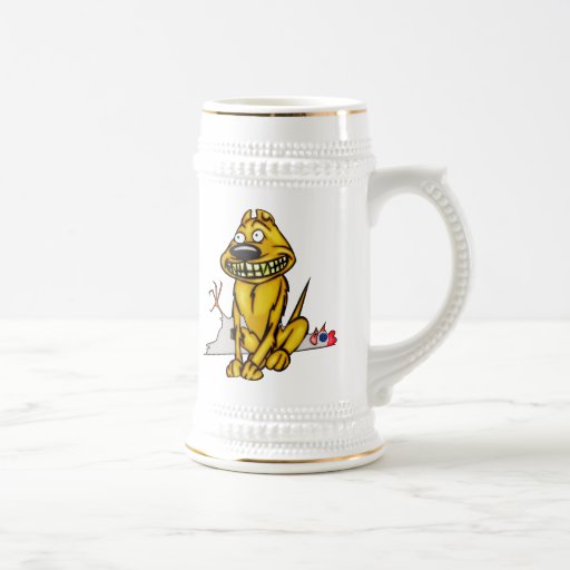 Grimacerie du chien et du poulet mort mugs à café