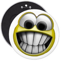 Grimacerie du visage souriant heureux badges