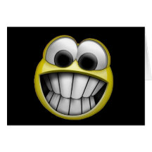 Grimacerie du visage souriant heureux cartes