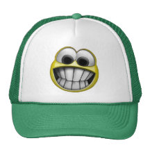 Grimacerie du visage souriant heureux casquettes